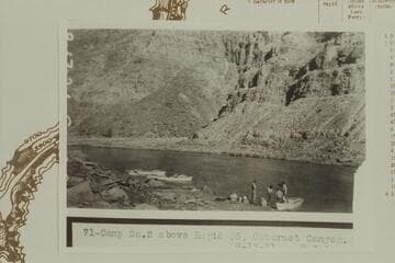 U. S. Geological Survey camp #2 between Rapids #4 and #5, Cataract Canyon