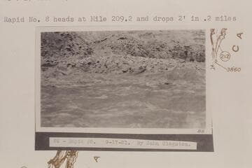 Ellsworth Kolb, boatman for the U. S. Geological Survey party, Rapid #8