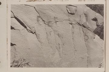 [same image as V005/0120.01--The Kolb inscription on boulder at The Junction] "which he painted 1911, Oct. 26."  [plus quoted text relating to the inscription from Kolb's book]