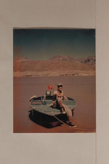 Ballard Atherton on the "Cactus."  Upper end of Lake Mead