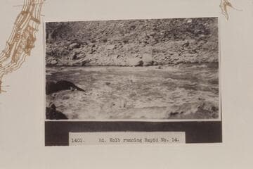 Ed. Kolb running Rapid No. 16.  Photo is captioned in error for the count of the rapid