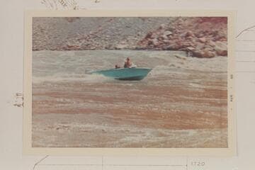 Harris-Brennan boat at head of Rapid 23.  Mile 202.20