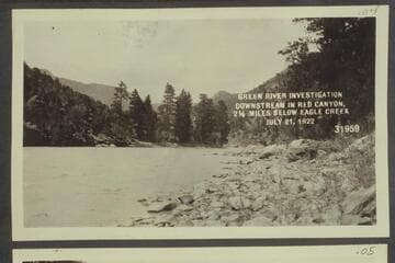 Green River Investigation:  Downstream in Red Canyon, 2 1/2 miles below Eagle Creek