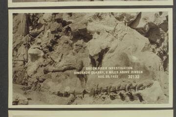 Green River Investigation; Dinosaur Quarry, 6 miles above Jensen