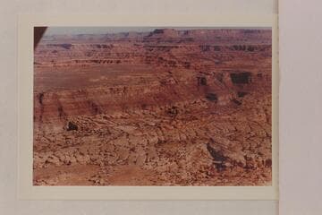 North from east of Cataract Canyon at approximately Mile 213.  Junction Butte is upper center.  Candlestick Tower is upper left