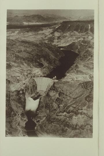 The lake is filling in back of Hoover Dam