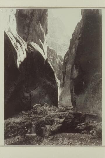 Looking up Box Canon above Emory [sic] Falls 83 miles above Dam