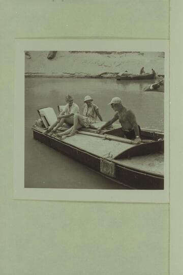 Laura Bell; Fran Belknap; Dock Marston.  The work boat "Para-Dox," Separation Canyon
