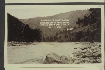 Green River Investigation:  Downstream in Red Canyon, 2 miles below Eagle Creek