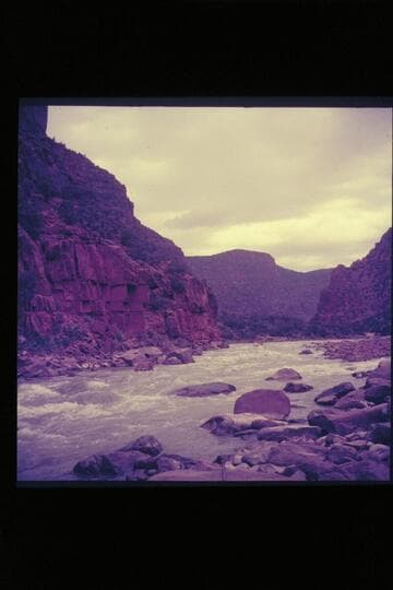 Reynolds' skiff running Disaster Falls