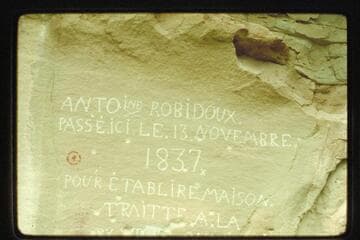 Robidoux inscription