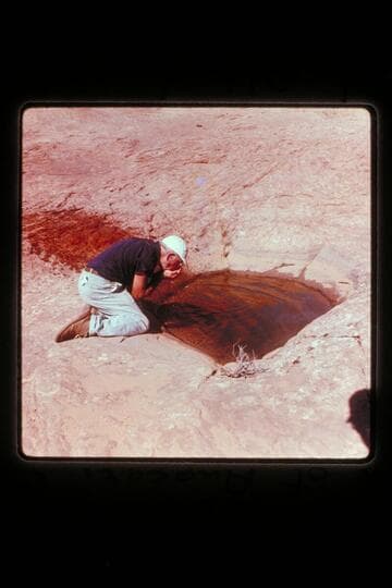 Dock at water hole north of Anasazi Canyon