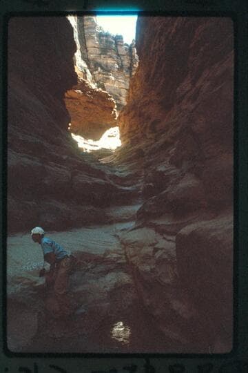 Drop in side canyon to Badger