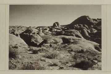 Northerly across Moepitz Canyon from Moepitz Airfield.  The butte at center is between Anasazi and Lehi Canyons.  The sloping mesa beyond on the skyline is 4646 northeast of Lehi Canyon