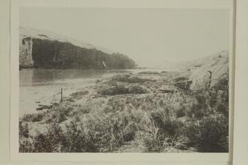 Placer operations at Smith Bros. Placer, mile 130.4 on the right bank in Glen Canyon