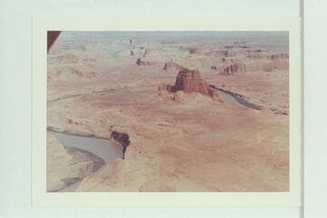 Northwest across Glen Canyon into Last Chance Creek.  Mile 49.4