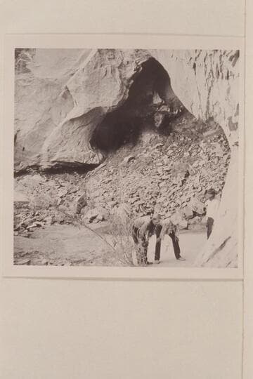 Black Water Cave; North side of Navajo Mountain.  Formed by a fault that crosses the stream bed