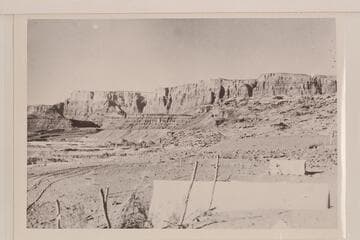 Tents of the Spencer placer operations at Lees Ferry.  From Charles Spencer collection, p.85, lower left