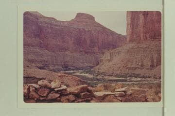 Upriver across the mouths of Nankoweap and Little Nankoweap Canyons