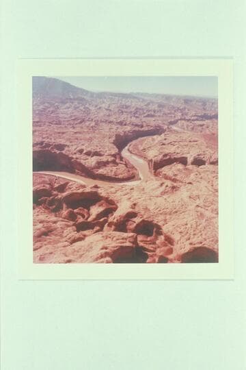 Down Glen Canyon from over Cottonwood Creek. Hidden Passage enters from right. Music Temple is at left. Anasazi Canyon enters from left above center