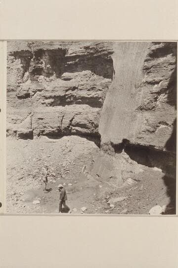 Jack Couffer and Bill Belknap at the small salt pool at the bottom of the fall at the Salt Spring, Kwagunt Rapid