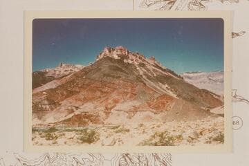 Chuar Creek or Lava Canyon at right from near the copper mine at left bank.  Mile 65 1/2.  Original transparency sold to USBR