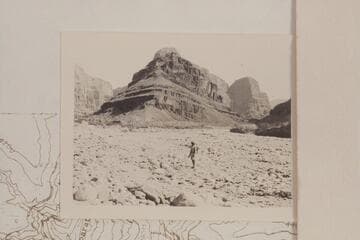 Louis West at first major branching of Separation Canyon.  The view is up the Canyon and Aleson and West decided the right hand branch was the main one and went into it first