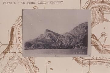 Upturned strata near mouth of Sheep Creek