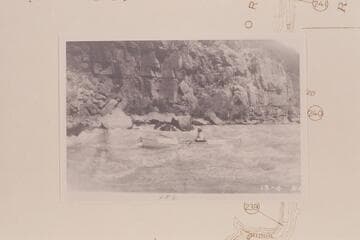 Galloway running the lower end of Disaster Rapid below the island