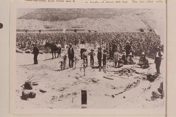 Artesian well at Bluff; drilled in 1909.  Depth of well 750 ft.  Dia. casing 6 inches.  About 200 acres could be served by the well