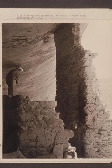 Bill Belknap photographing the ruin in Marsh Pass