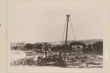Drilling the water well at Bluff