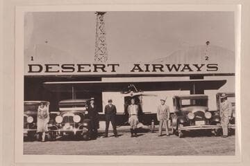 Jimmy Jordan (center) as operator of air services