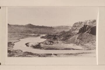 Looking south over flat country between Spencers and Piute.  Piute Creek is upper center right below end of Navajo Mountain
