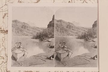 The "Emma Dean" with the Powell throne amidships.  Upstream from approximately Mile 74 1/2