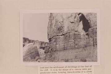 Granaries at lower end of Valentine Bottom.  Mile 24.6, right bank.  Stillwater Canyon.  These granaries were photographed by McCormick in 1902, Apr