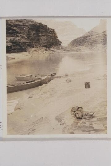 Lunch stop in The Tapeats below Rossil Rapid.  Looking downstream.  The bend makes this appear to be at Mile 125.6