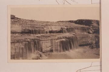 The Grand Falls of the Little Colorado showing upper and lower sections