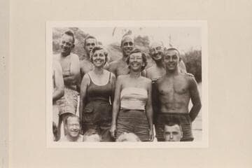 Fred and Maggie Eiseman at center at Bridge Canyon