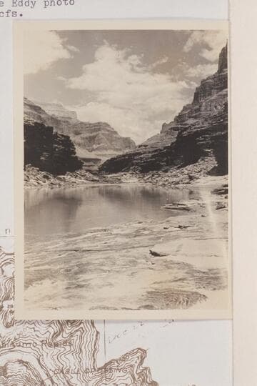 Upriver from about head of rapid at Copper Canyon??  Bright Angel gauge:  2650 cfs