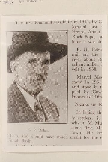 Simon Peter Dillman, early settler in the Uintah Basin