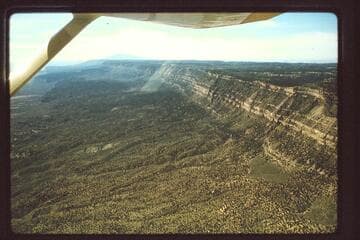 Down the straight cliffs; Navajo Mountain