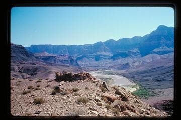 Up river and fort ruin; Comanche Point