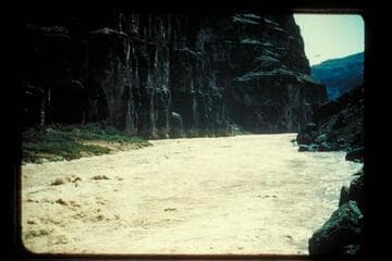 Boat at lower end of Lava Falls