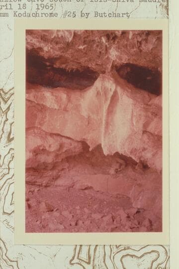 Flowstone.  Shallow cave south of Isis-Shiva saddle
