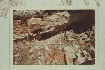A seam of asbestos at the Bass Mine in Hakatai Canyon.  The fibers were a maximum of 2 inches long