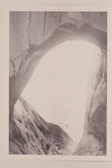 Looking up through the opening of Ba-Sah Bridge, Navajo Canyon