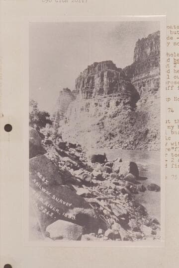 Across Cataract Canyon from left bank near Rapid #24.  Approximately Mile 202, Station 9263