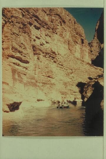 The "Bootoo" and the "Rattlesnake" in the lagoon at the mouth of Supai Creek, Mile 156