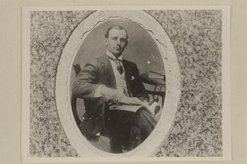 Seymour S. Dubendorff, for whom the rapid is named.  Capsized in the rapid at Mile 131 on 1909, Nov. 08.  Photo copied from his gravestone at Myton, Utah.  Galloway-Stone counted the rapid as "No.96 from the mouth of the Little Colorado."